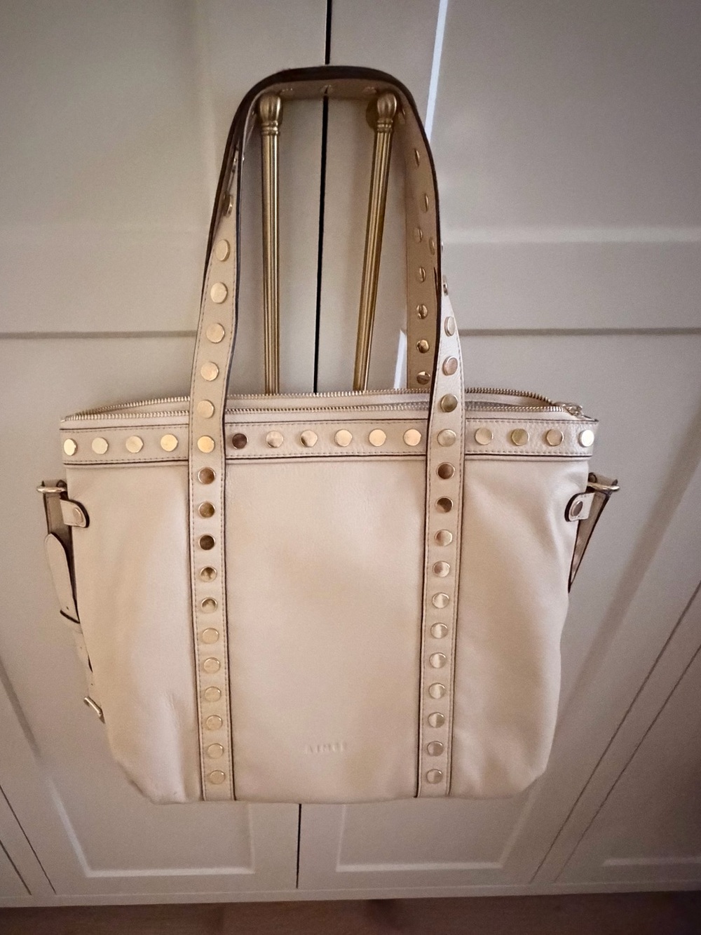Aimee Jagger tote Leather Stud-Trim Tote Bag - Picture 2 of 11